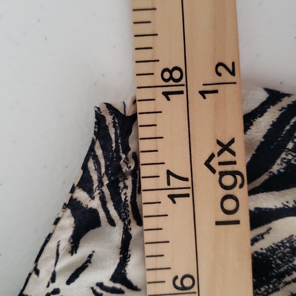 Teddi Vintage Floral Midi Dress Small Black Tan Sleeveless Tropical Hawaiian 90s - Picture 9 of 12